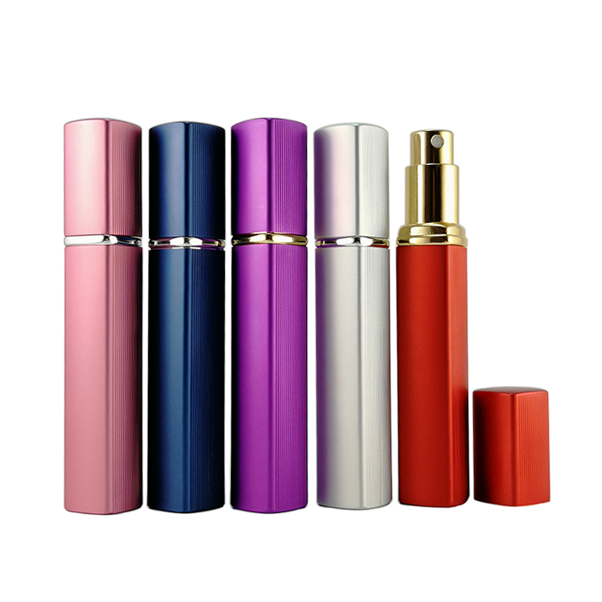 New Design Pocket Fancy 12ml Aluminium Atomizer Spray Square Perfume Bottle