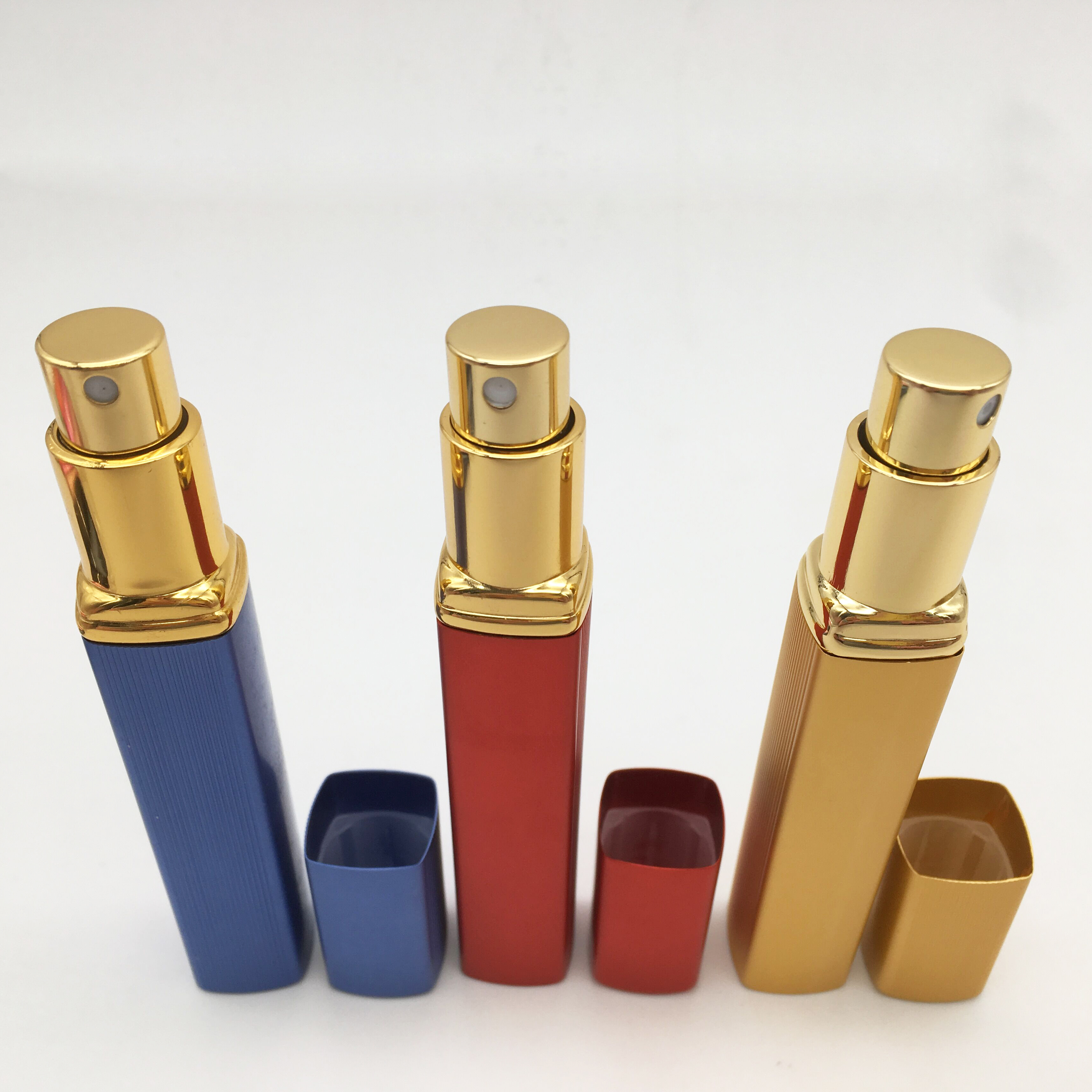 New Design Pocket Fancy 12ml Aluminium Atomizer Spray Square Perfume Bottle