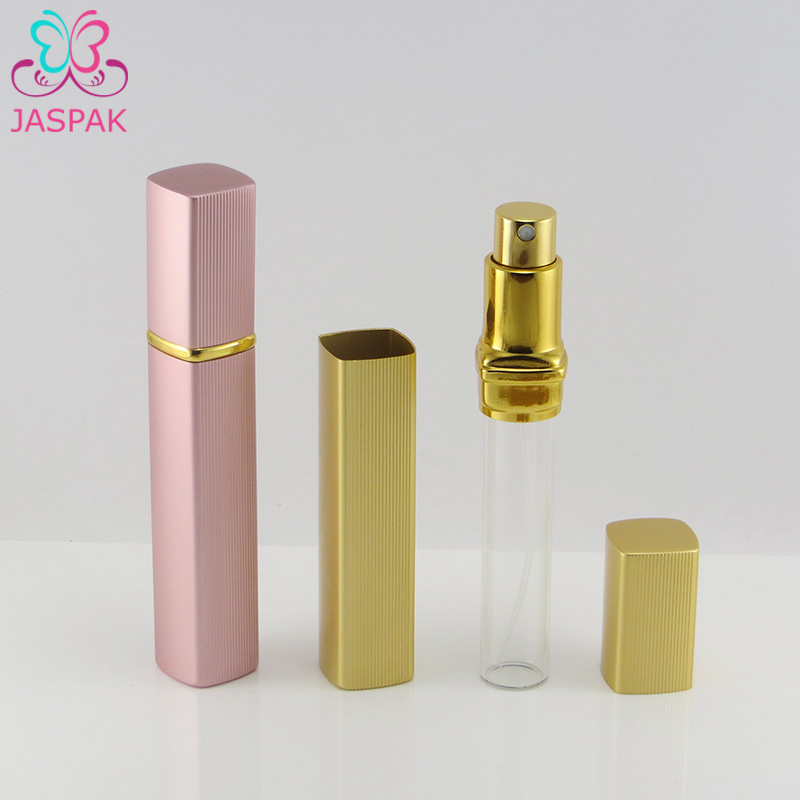 New Design Pocket Fancy 12ml Aluminium Atomizer Spray Square Perfume Bottle