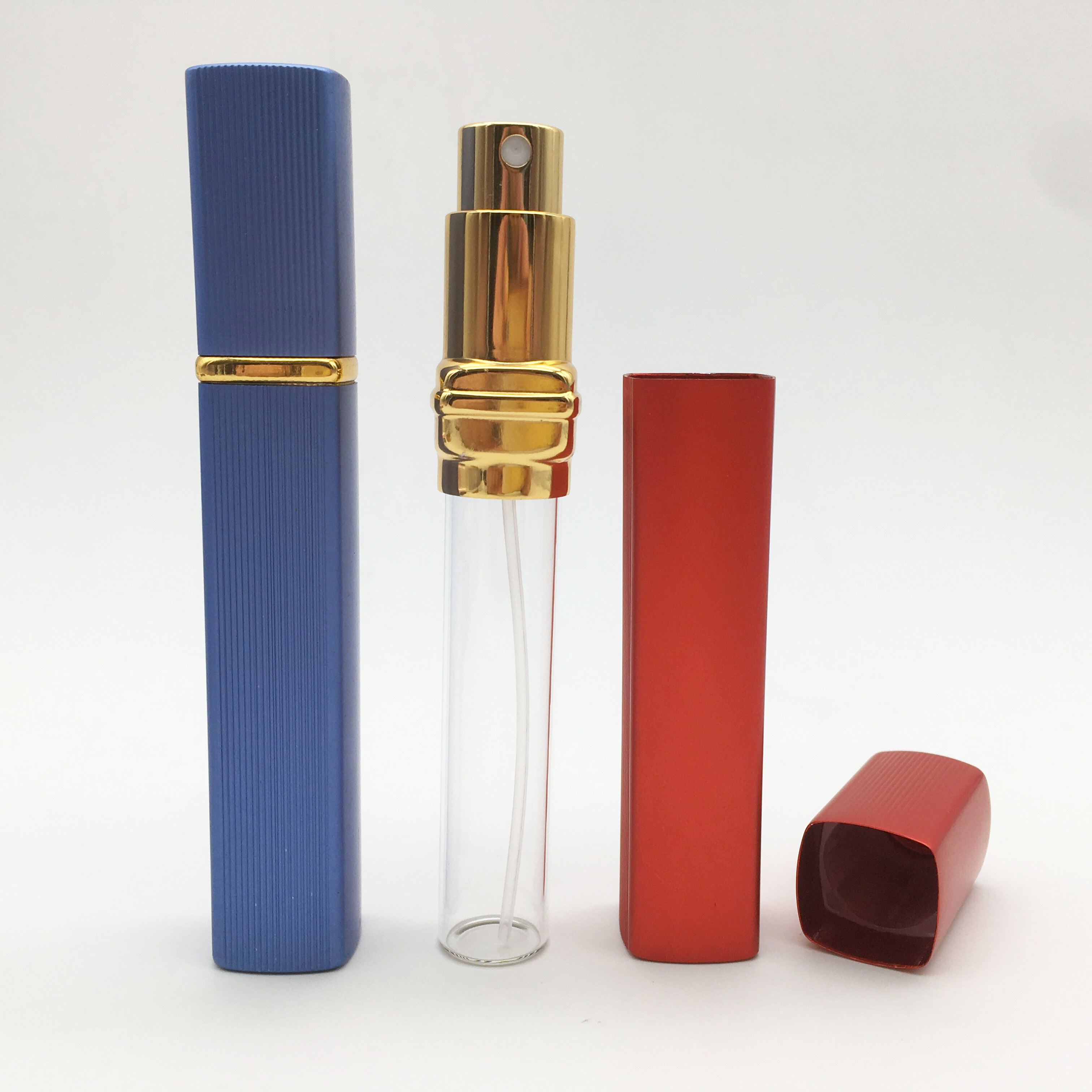 New Design Pocket Fancy 12ml Aluminium Atomizer Spray Square Perfume Bottle