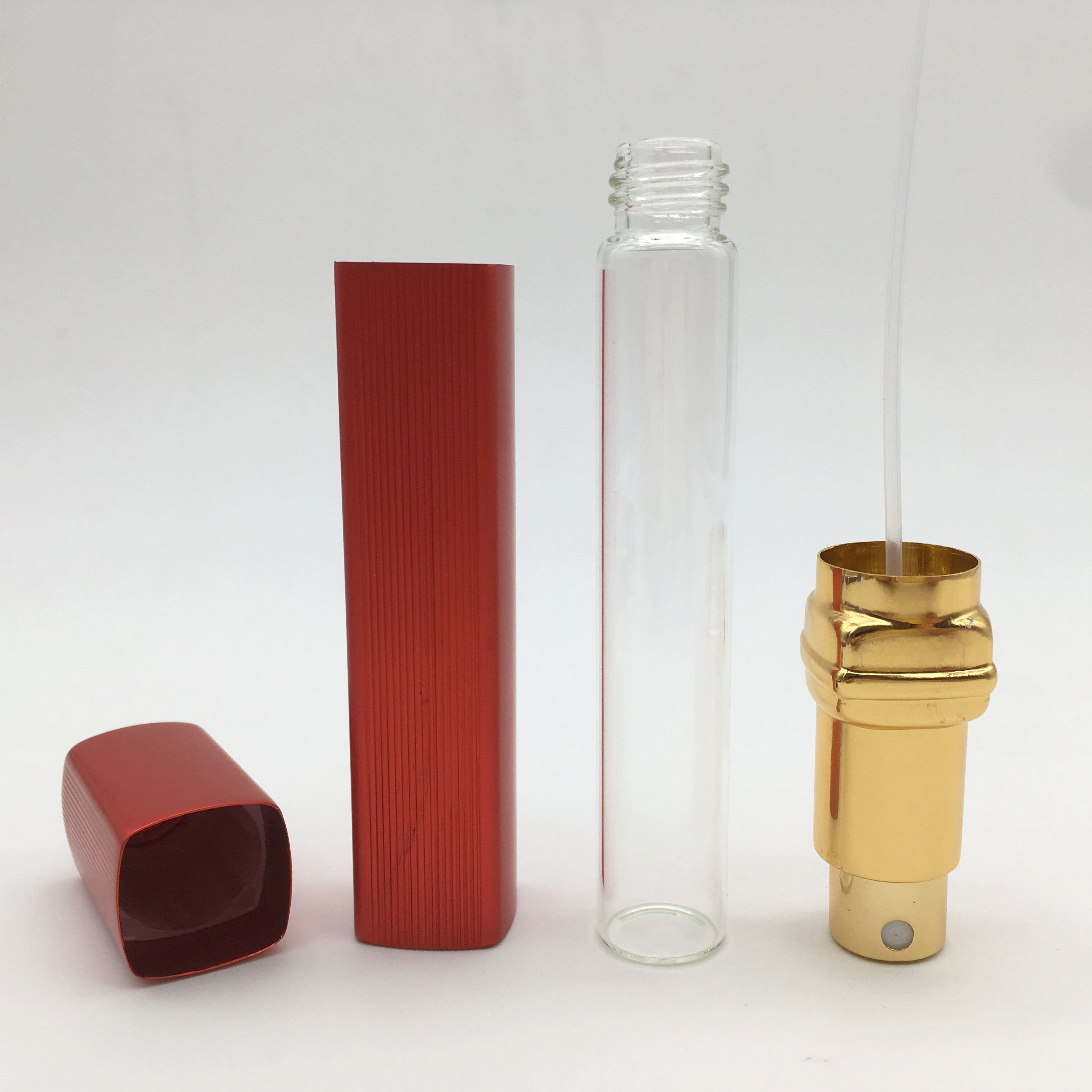 New Design Pocket Fancy 12ml Aluminium Atomizer Spray Square Perfume Bottle