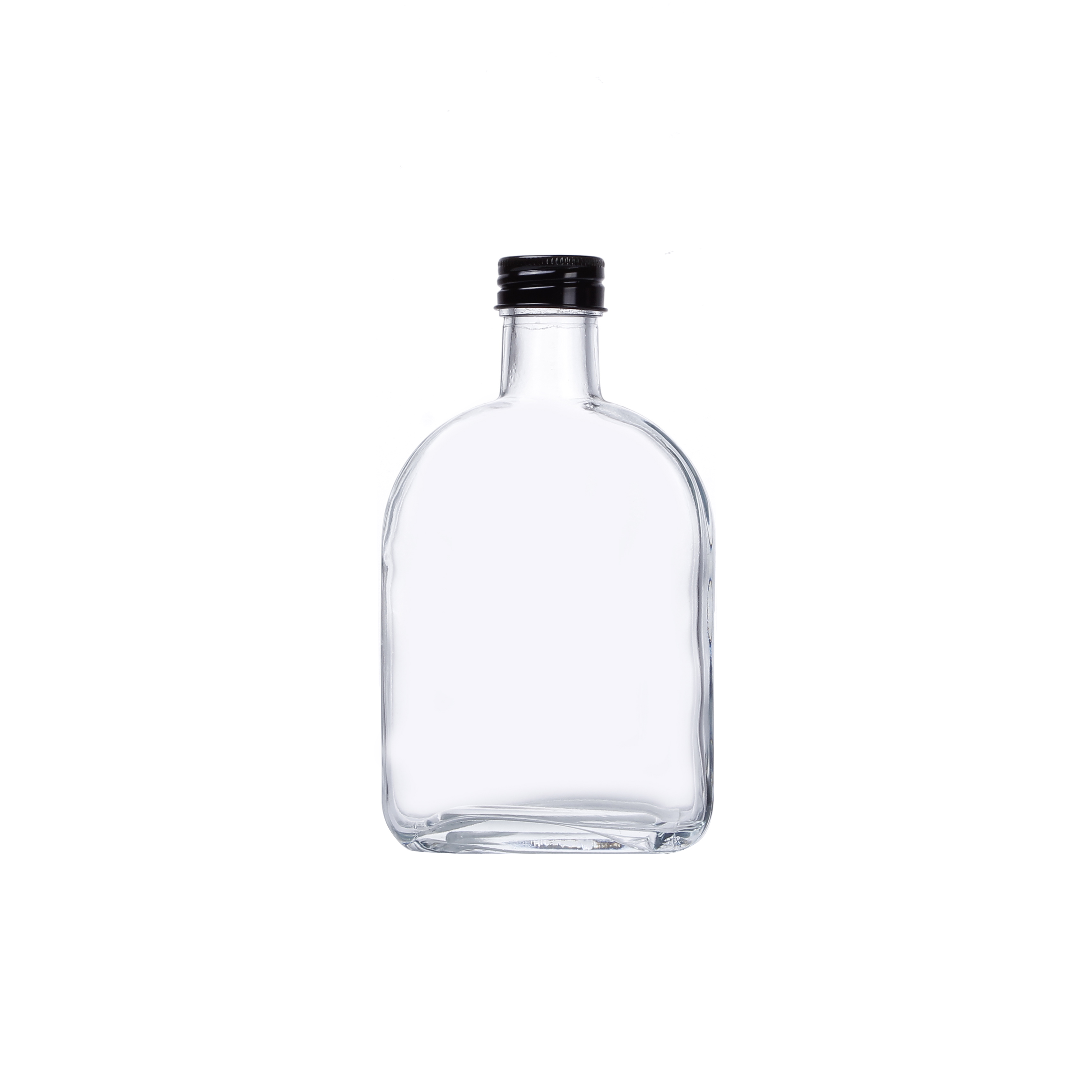 New Design Popular 300ml Flat Ice Tea Glass Bottle Coffee Glass Flask