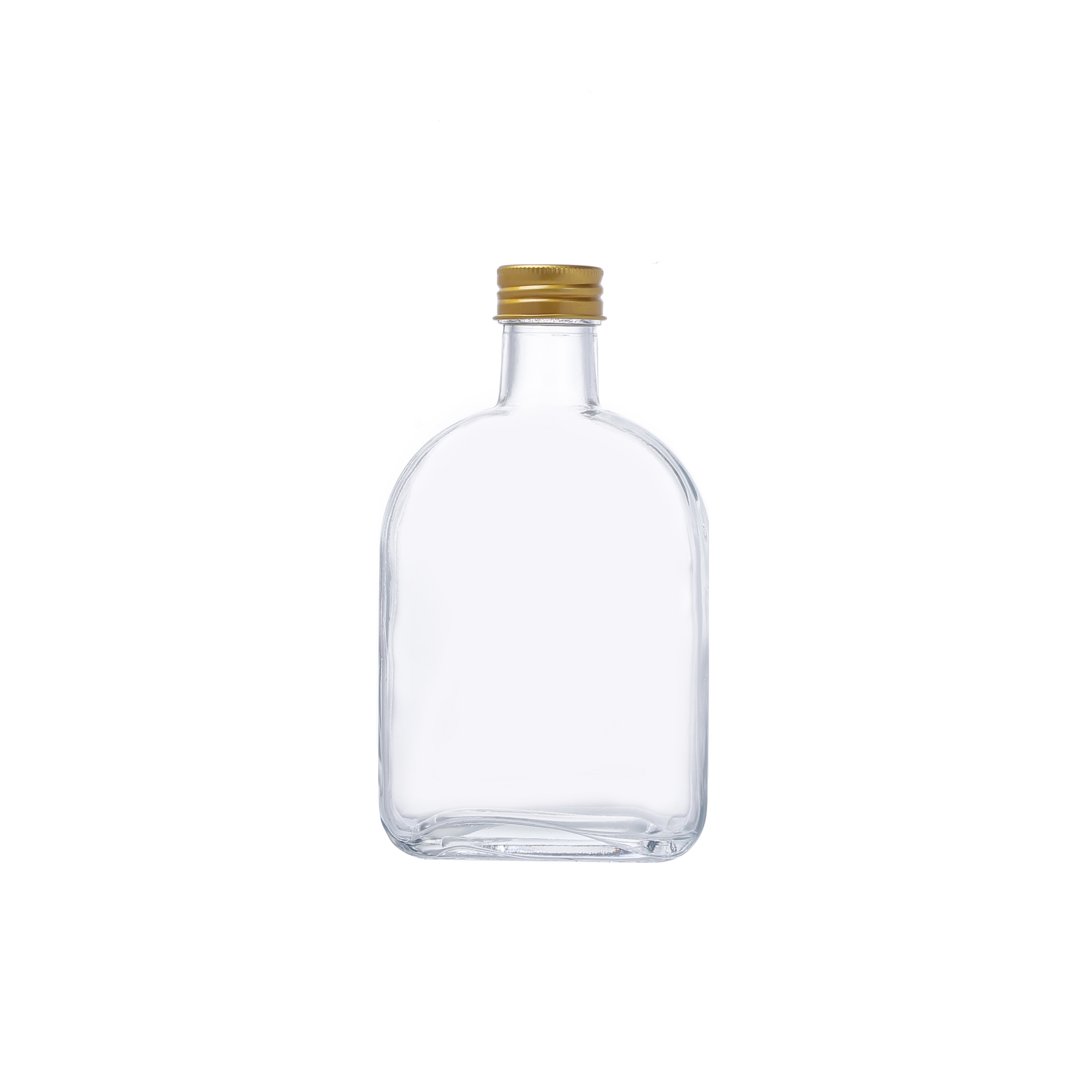 New Design Popular 300ml Flat Ice Tea Glass Bottle Coffee Glass Flask