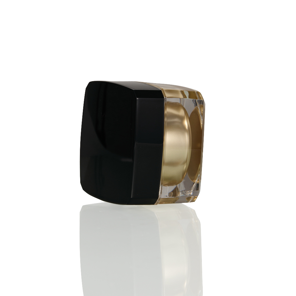 New Design Square Acrylic PS Cosmetic Cream Jar Luxury Cosmetic Plastic Cream Jar