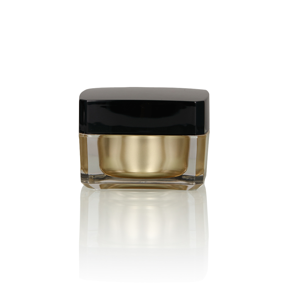 New Design Square Acrylic PS Cosmetic Cream Jar Luxury Cosmetic Plastic Cream Jar
