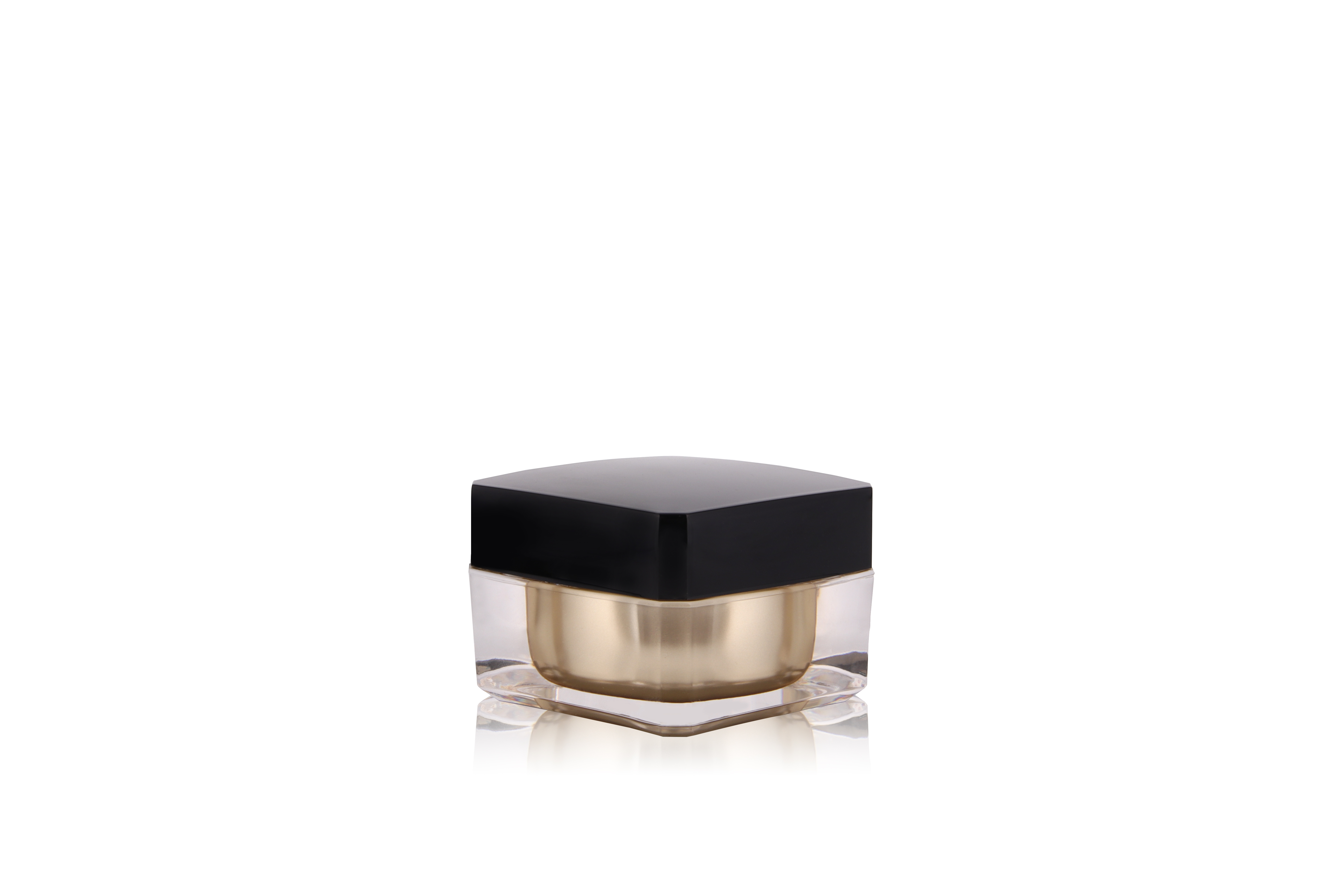 New Design Square Acrylic PS Cosmetic Cream Jar Luxury Cosmetic Plastic Cream Jar