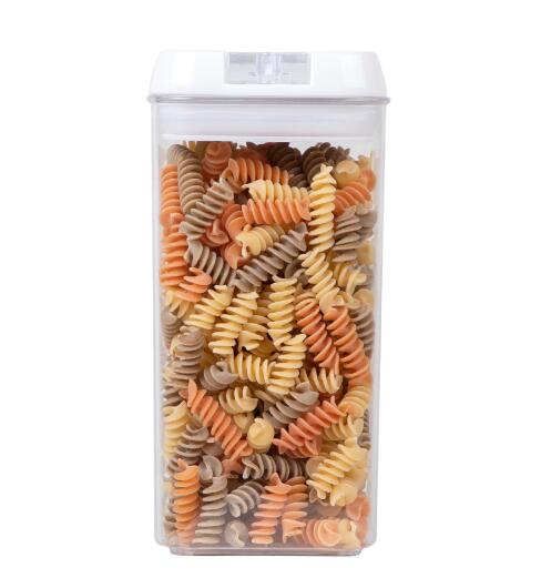 New Design Square Airtight Clear Large Cereal Dry Food Dispenser Storage Containers With Easy Locking Lids For Grains Nuts