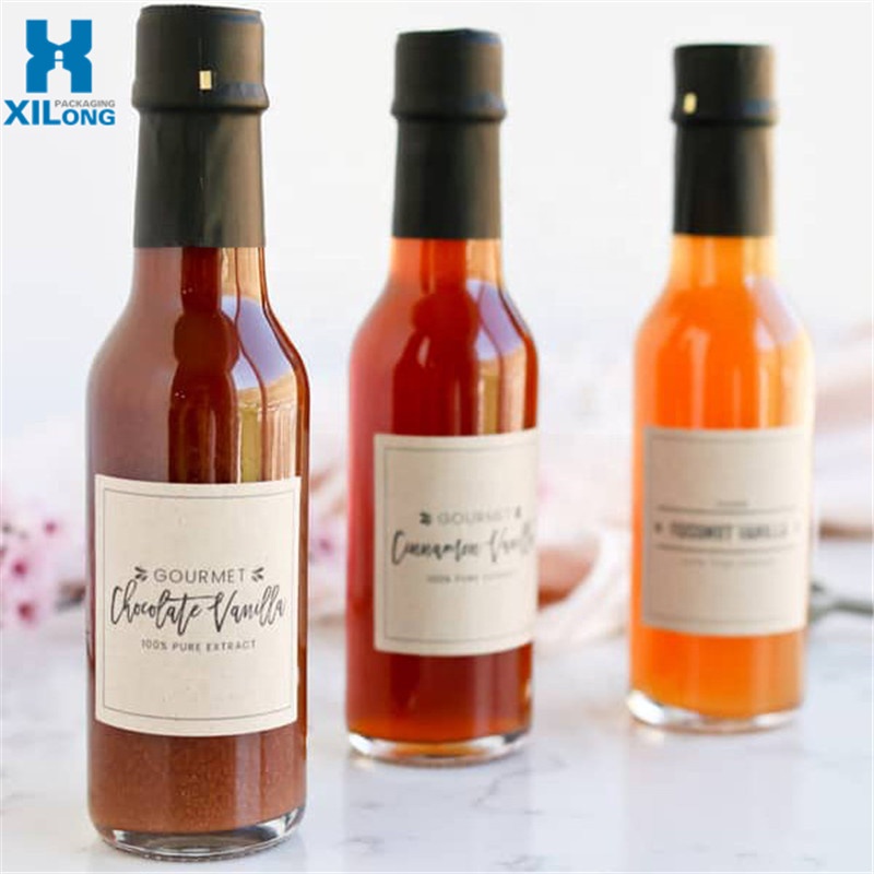 New Design Super Flint 50ml 150ml 180ml 250ml hot sauce Bulk chili sauce glass bottle with plastic lid