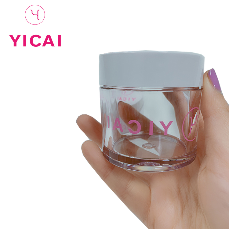 New Design White Clear PETG Plastic Cosmetic Container Face Cream Jar
