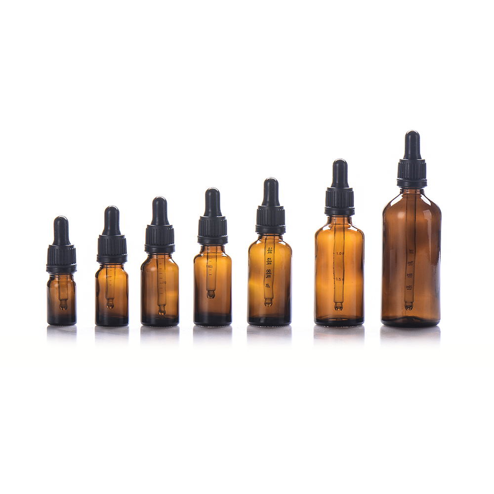 New Design Wholesale 5ml 10ml 15ml 20ml 30ml 50ml 100ml Amber Glass Dropper Bottle For Oil With Liquid Medicine