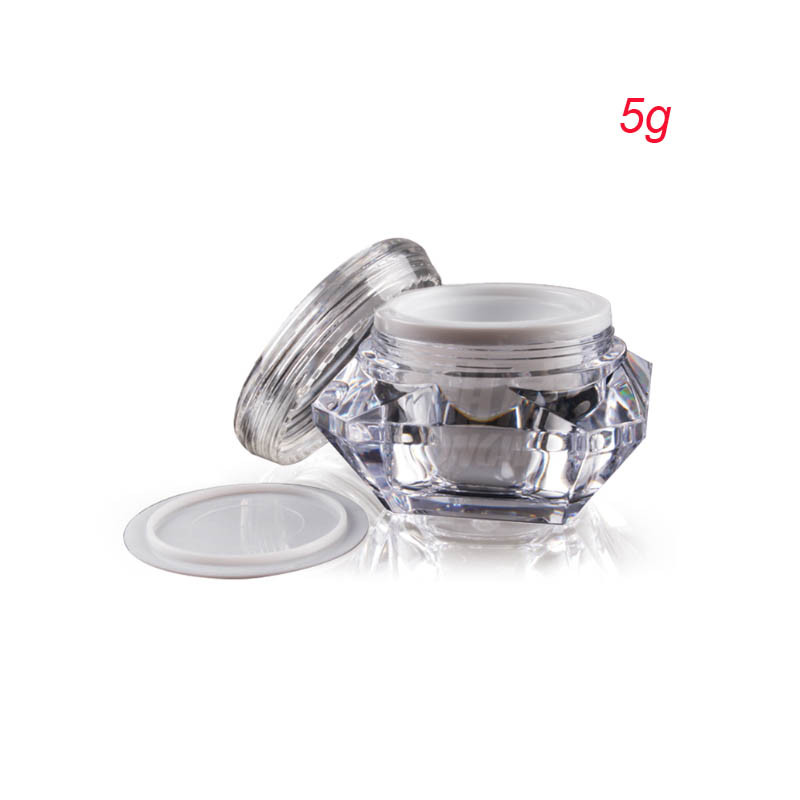 New Design plastic cream jar 5g 10g 15g mini acrylic cream jar for skin care container
