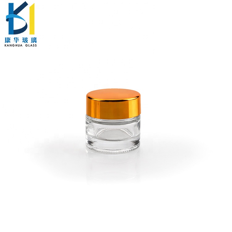 New Face Cream Clear Frosted Glass Cosmetic Cream Jar 10ml