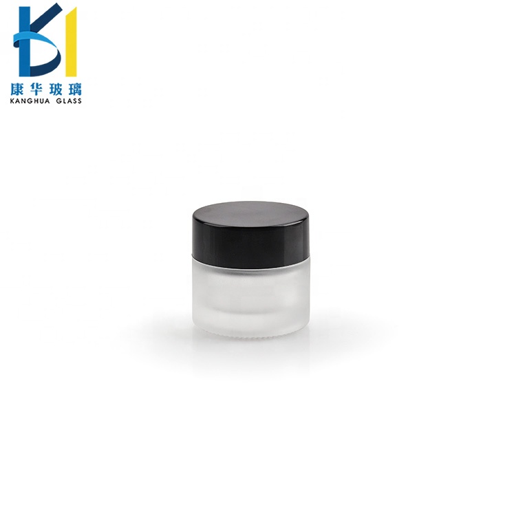 New Face Cream Clear Frosted Glass Cosmetic Cream Jar 10ml