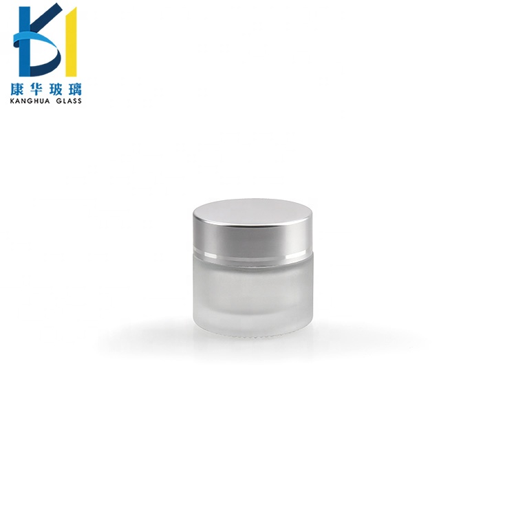 New Face Cream Clear Frosted Glass Cosmetic Cream Jar 10ml
