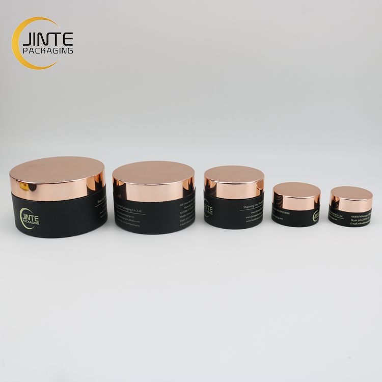 New Fashion 5g 15g 30g 50g PETG Matte Black Plastic Cosmetic Jar