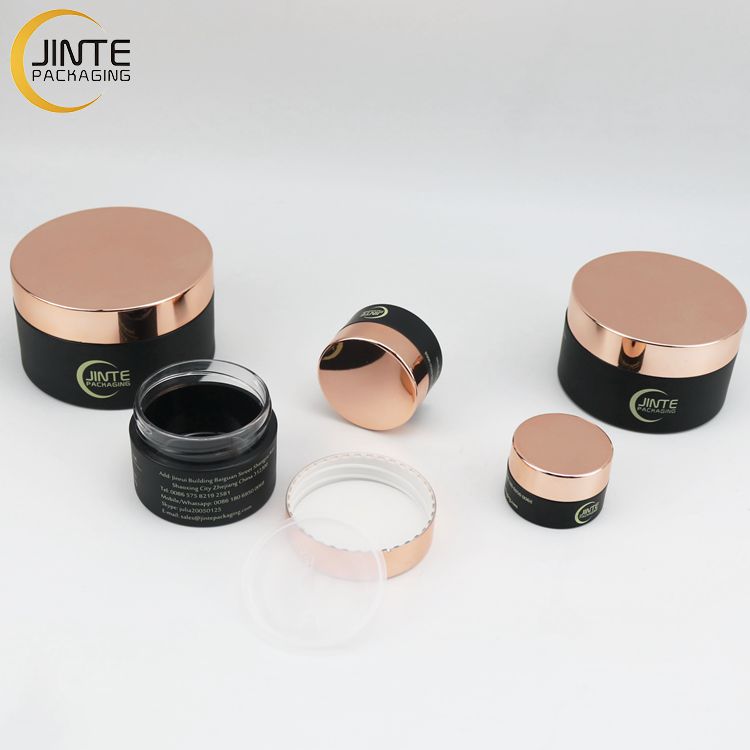 New Fashion 5g 15g 30g 50g PETG Matte Black Plastic Cosmetic Jar
