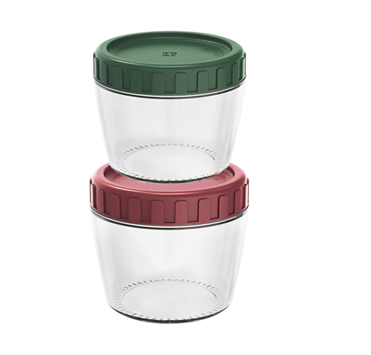 New Fashion Stackable Wide Mouth Glass Jar Airtght 260ml Preservation Glass Jar with Plastic Lid Sealed Food Pot