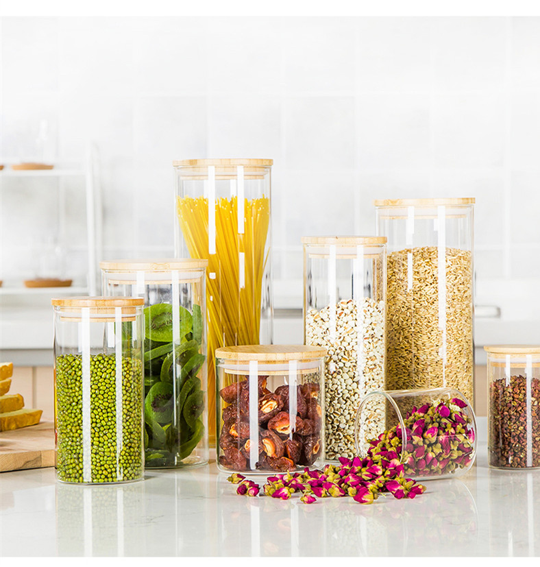 New Glass Storage Jar With Sealed Lid Multigrain Jar Kitchen Supplies