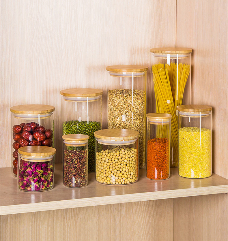 New Glass Storage Jar With Sealed Lid Multigrain Jar Kitchen Supplies