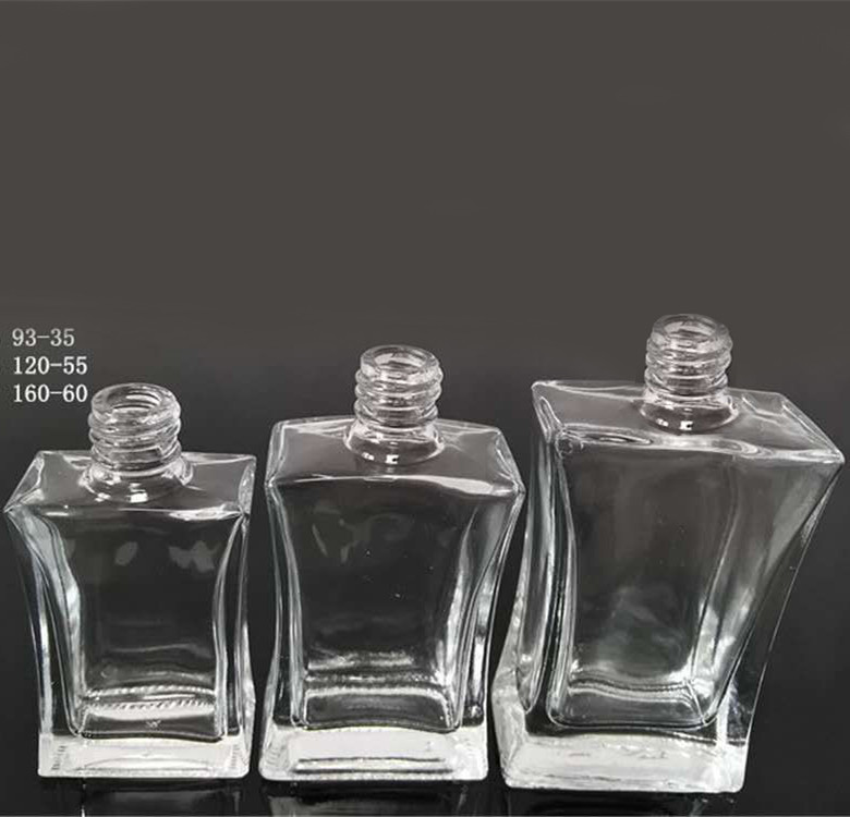 New Gold Square 30ml 50ml 100ml Draw back Transparent Glass Perfume essential oil lotion essence Gold Dropper Bottle