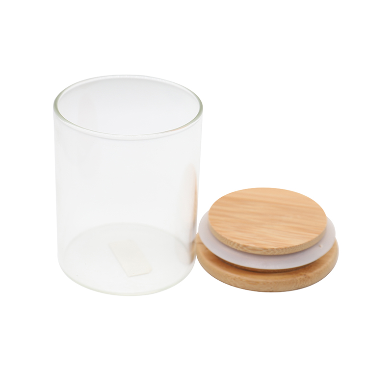 New Herb Glass Jar With Bamboo Lid Smell Proof Storage Custom Logo Herb Weed Glass Jar wholesale