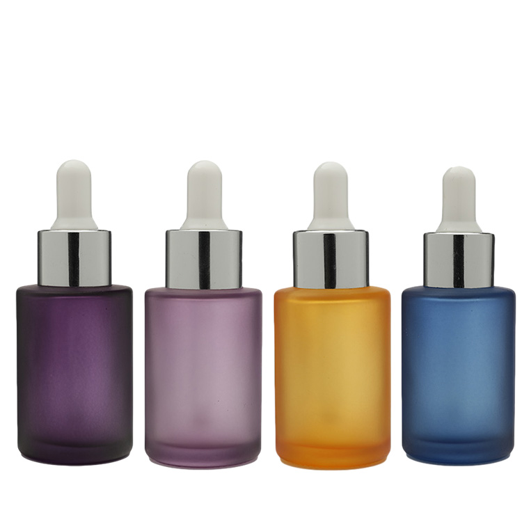 New High Quality Frosted Bottles Skincare Oil Glass Bottle Dropper 30ml Perfume Serum Bottle With Dropper