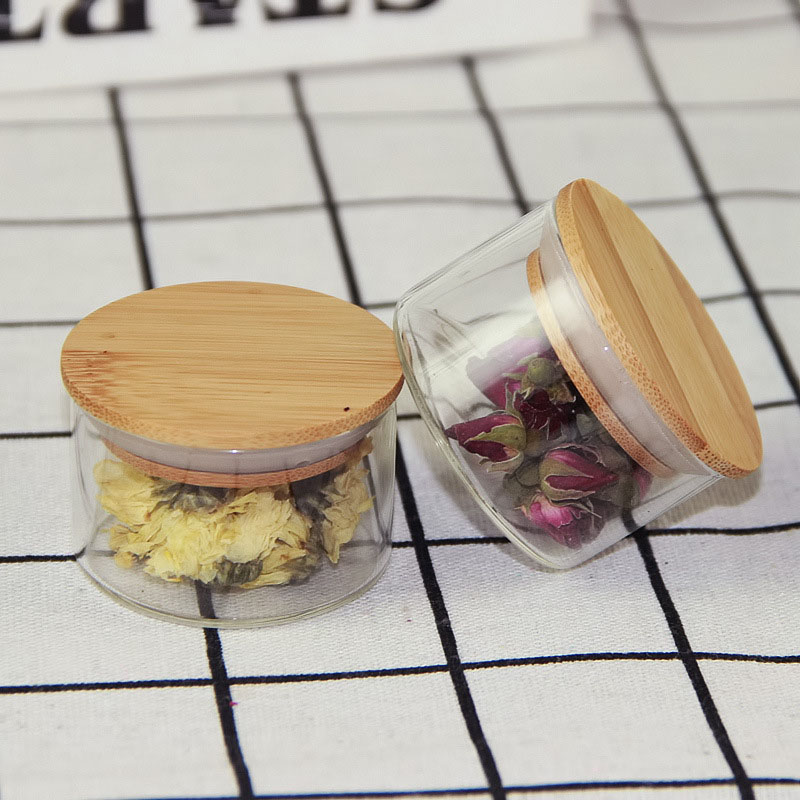 New Hot Items lucid storage glass jars food container Layered Glass Storage Jar