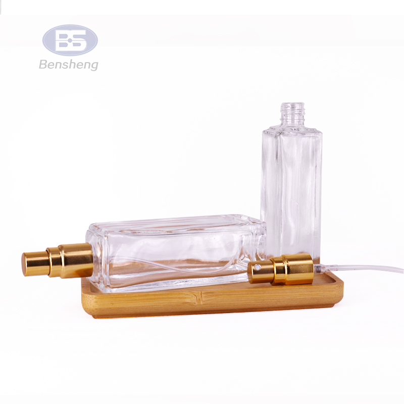 New Inventions Cosmetic Packaging 10ml 30ml 50ml 100ml Empty Clear Square Glass Perfume Bottle With Spray