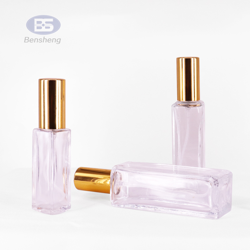 New Inventions Cosmetic Packaging 10ml 30ml 50ml 100ml Empty Clear Square Glass Perfume Bottle With Spray