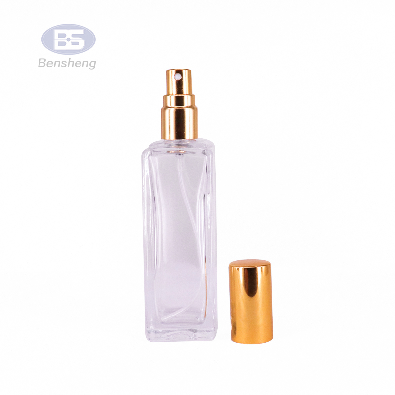 New Inventions Cosmetic Packaging 10ml 30ml 50ml 100ml Empty Clear Square Glass Perfume Bottle With Spray