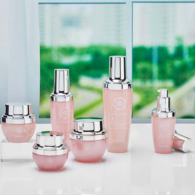 New Luxury Cosmetic Packaging Cosmetic Glass Jar Cream Container and Lotion Pump Bottles