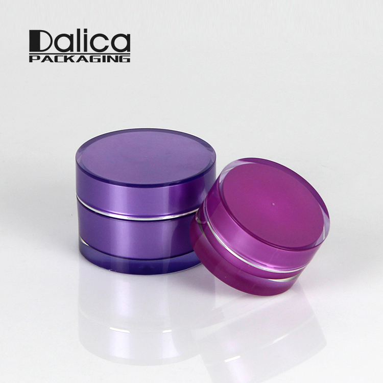 New Material Round Green Acrylic Cosmetic 100ml 150ml 200ml Cream Jar