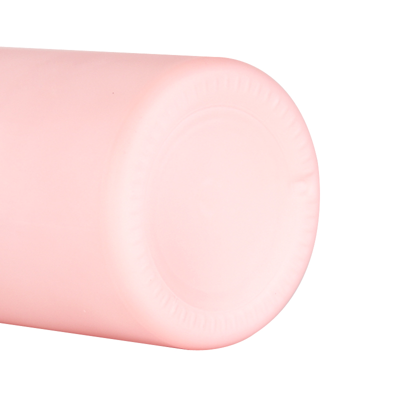 New Model painting pink opal white glass series jar lotion pump glass bottles