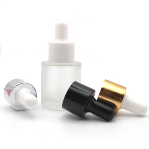 New Mold Thick Wall Dark Clear Green Rose Red Pink Cosmetic Serum Frosted 30ml Glass Bottle With Dropper