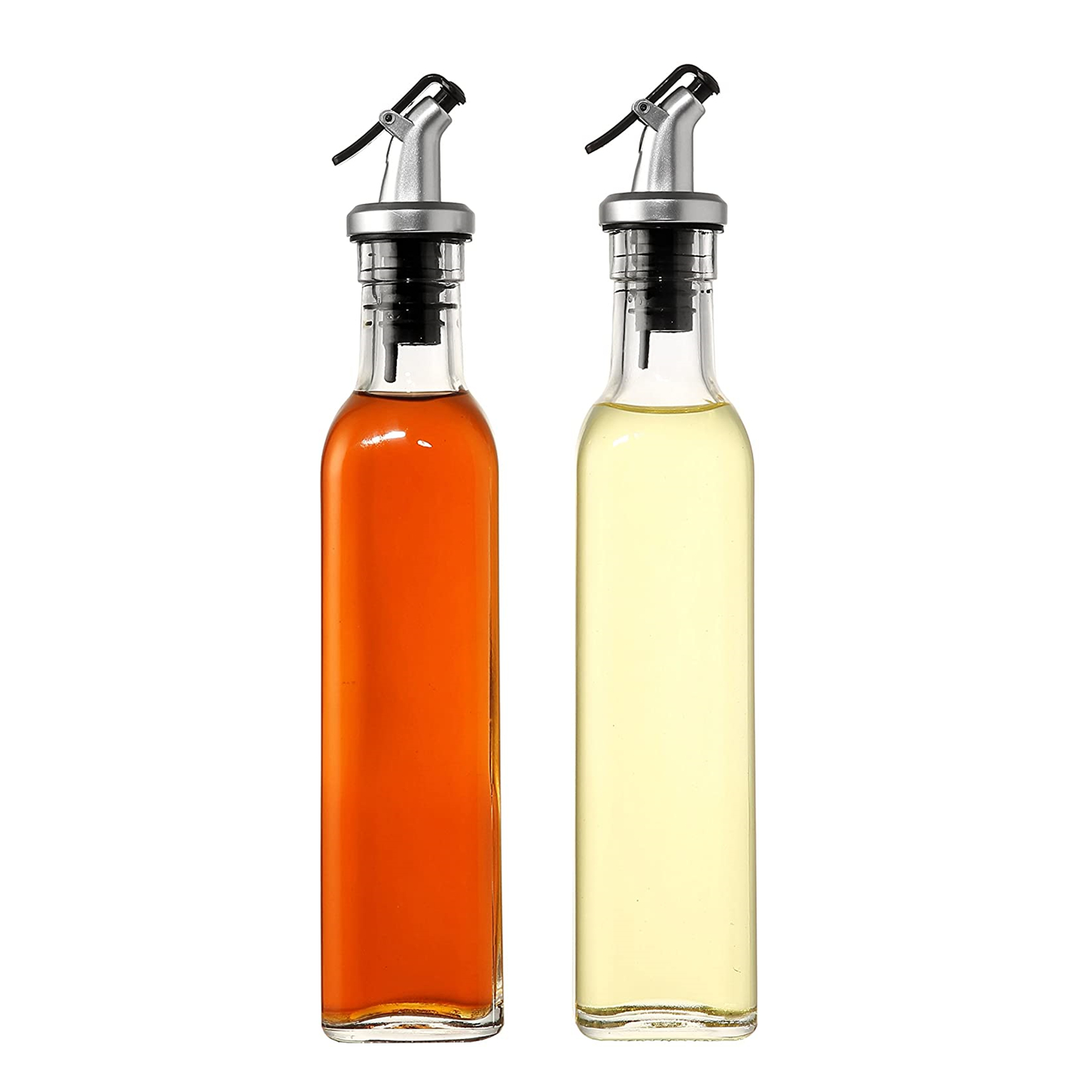 New Olive Oil Dispenser Glass Bottles with Easy Pour Spout Set Vinegar Bottle Set 240ml 350ml 500ml