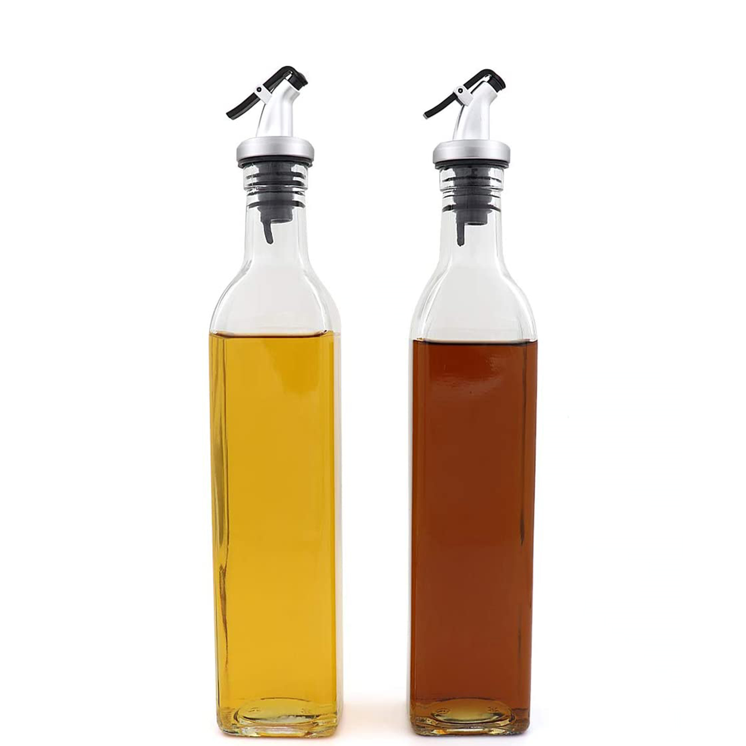 New Olive Oil Dispenser Glass Bottles with Easy Pour Spout Set Vinegar Bottle Set 240ml 350ml 500ml