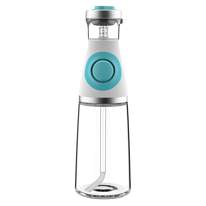 New Olive Oil and Vinegar Measured Dispenser 17oz, Perfect Glass Oil Bottle with Gravity Spout Lid