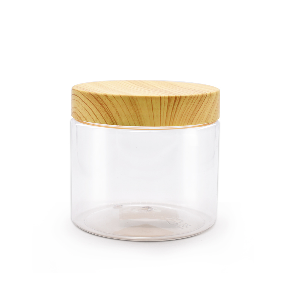 New PET Wide Mouth Cosmetics Jar with Screw plastic Lids Storage 200ml 300ml 400ml 500ml 800ml 1000ml