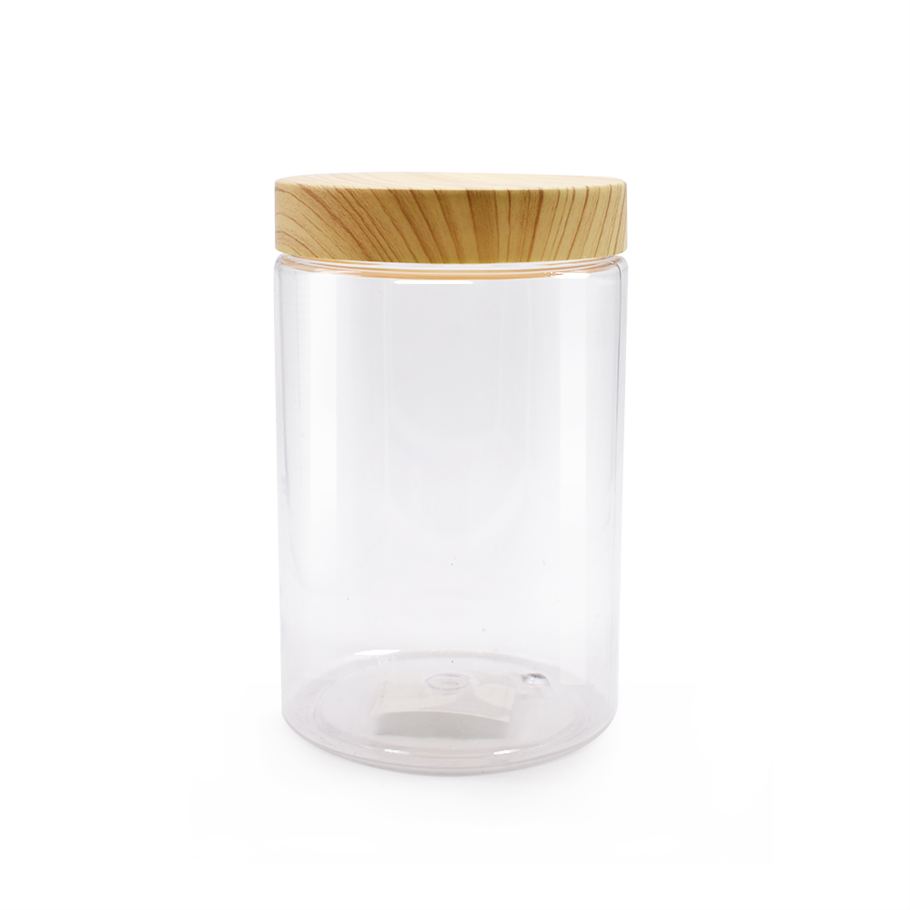 New PET Wide Mouth Cosmetics Jar with Screw plastic Lids Storage 200ml 300ml 400ml 500ml 800ml 1000ml