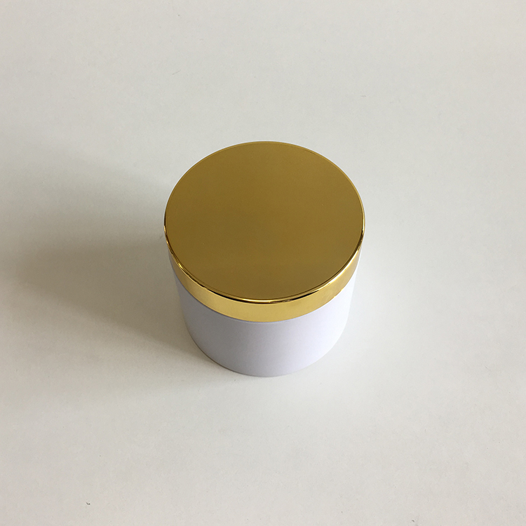 New Plastic PETG Item High Quality Solid White Wide Mouth, 250g Cosmetic Plastic Jar With Luxury Gold Lid