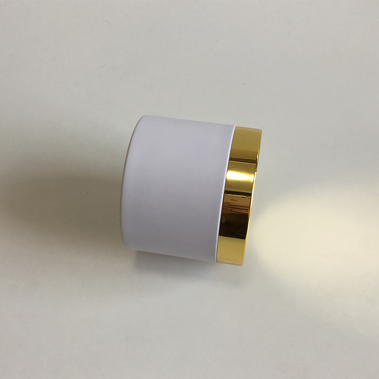 New Plastic PETG Item High Quality Solid White Wide Mouth, 250g Cosmetic Plastic Jar With Luxury Gold Lid