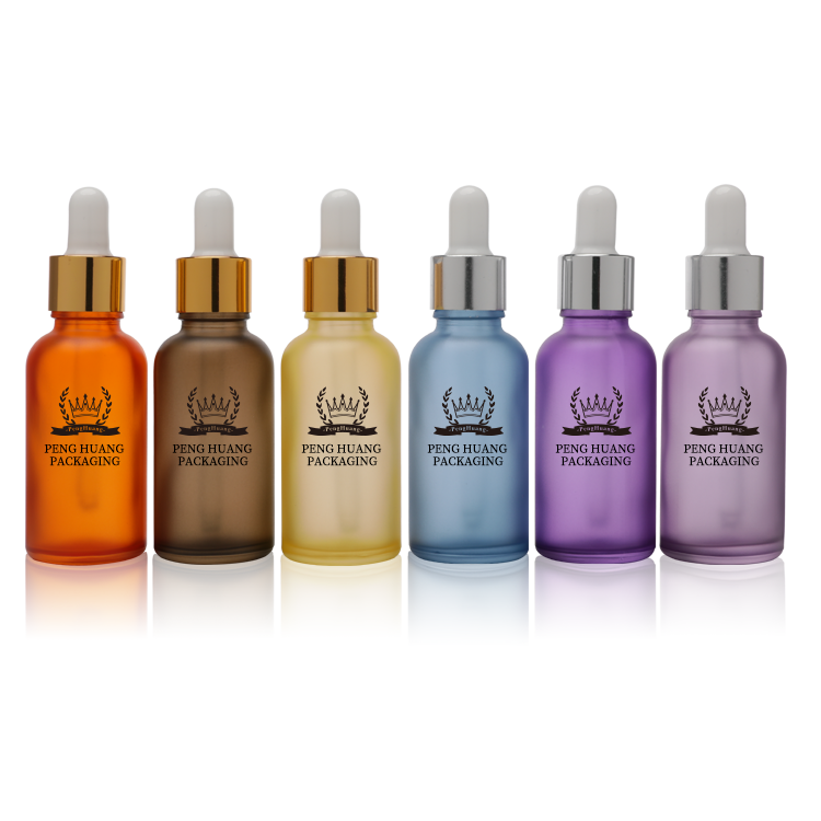 New Popular 5ml 30ml Glass Dropper Bottles 50ml Bottle Eye Dropper Frost Glass Bottle Dropper For Oil