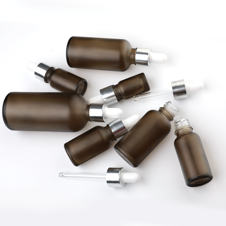New Popular 5ml 30ml Glass Dropper Bottles 50ml Bottle Eye Dropper Frost Glass Bottle Dropper For Oil