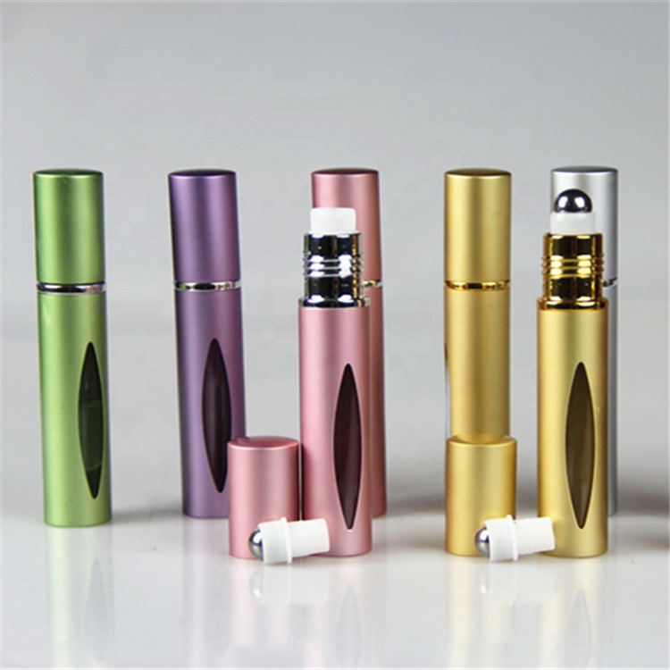 New Printed Original Metallic Mini Roll On Essential Oil Bottle