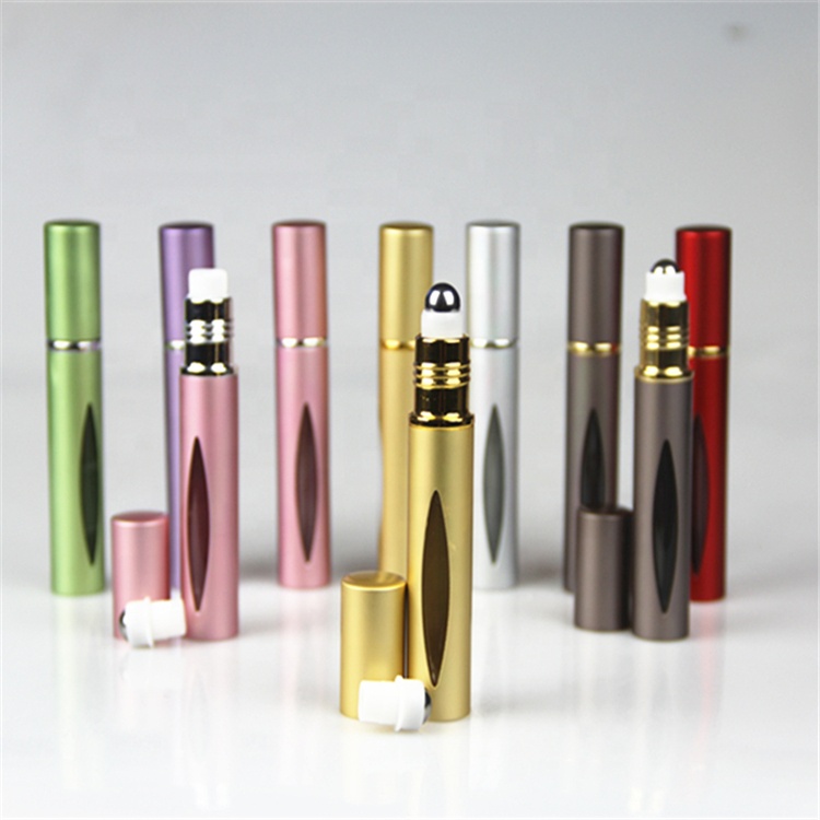 New Printed Original Metallic Mini Roll On Essential Oil Bottle