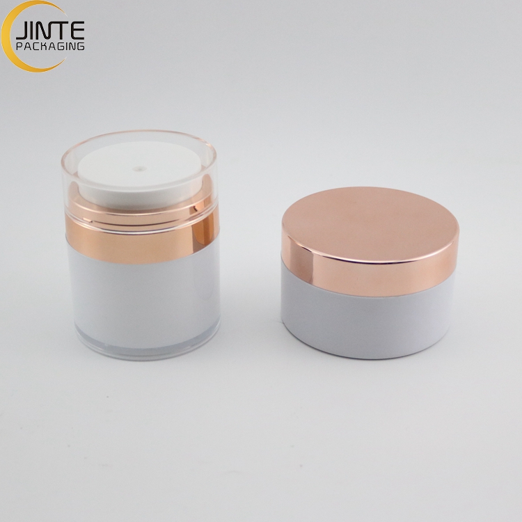 New Produc Plastic Cosmetic Packaging Rose Gold Lid PETG Jar 200ml 100ml Scrub Packaging Jar 8OZ 60Z 5OZ 4OZ 3OZ 2OZ 1OZ