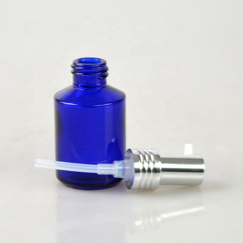 New Product 100Ml Essential Blue Glass Bottle And Jar