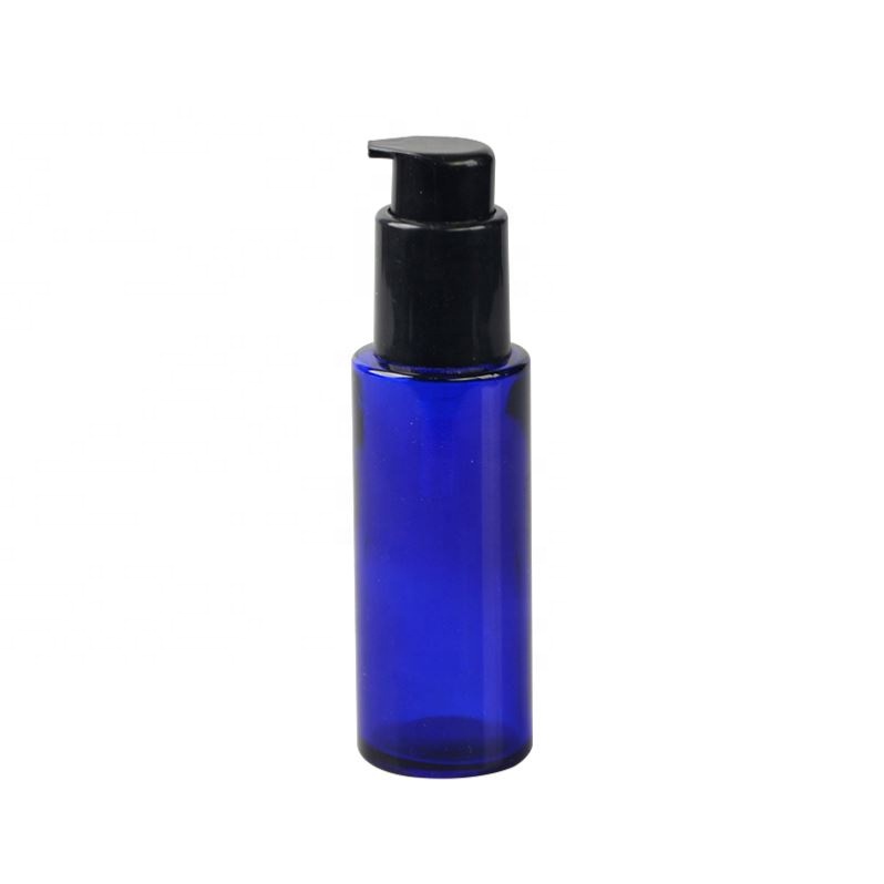 New Product 100Ml Essential Blue Glass Bottle And Jar
