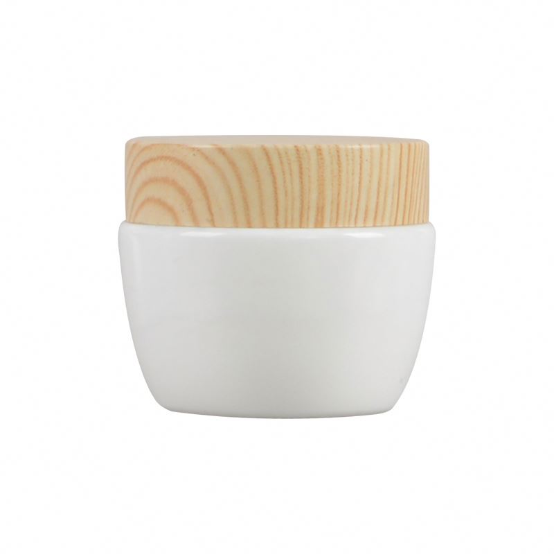 New Product 250G Frosted Pet White Jar With Bamboo Lid