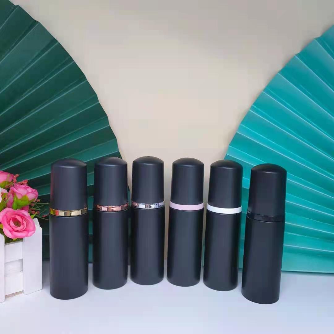 New Product Cosmetic Black Plastic PET Dispenser Foam Pump Wash Face Bottle Designs